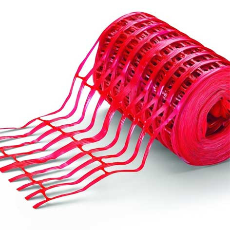 Grillage avertisseur rouge en rouleau de 100 mètres pour signaler le passage de câbles électriques