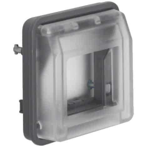 Support adaptateur étanche Cubyko associable pour mécanismes Gallery - Gris - WNA450 - Hager
