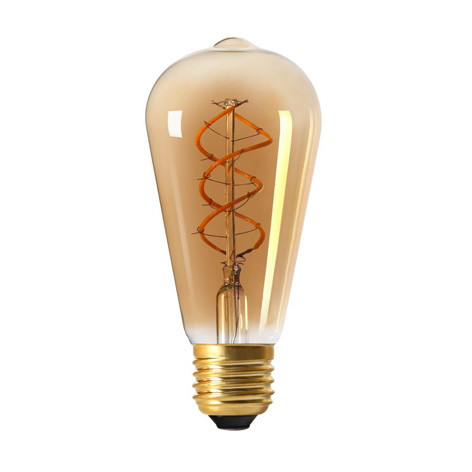 Ampoule Led Filament Edison Twisted Ambrée - 5W - 2000K - culot E27 - 716604 - Girard Sudron