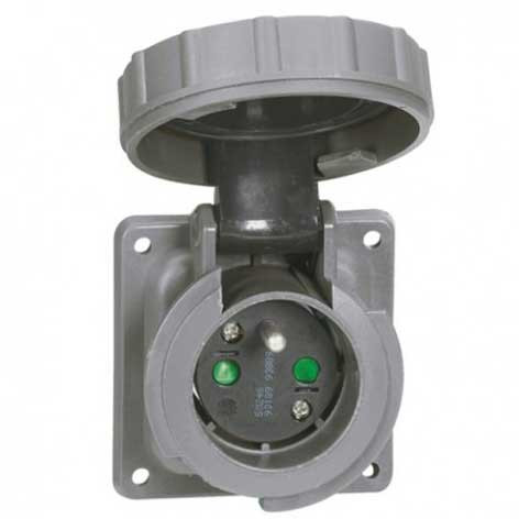 Prise fixe Hypra 200V~ à 250V~ - 2P+T - IP66/67-55 - 16A - 053911 - Legrand