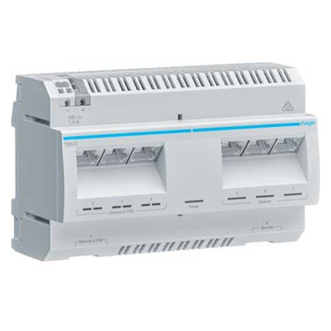 Switch modulaire 8 ports dont 4 ports POE - TN530 - HAGER