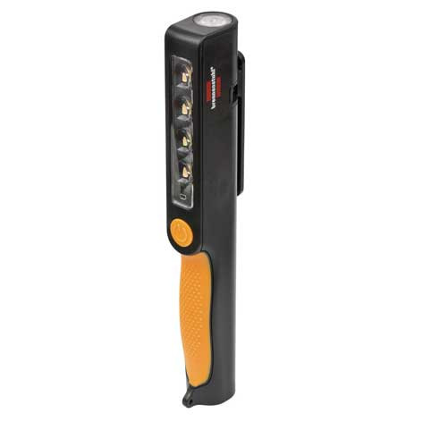 Lampe torche clip LED rechargeable - 4 +1 LED - noir et orange - 1175890 - Brennenstuhl
