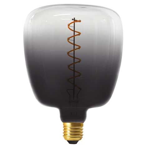 Ampoule Led forme flask, verre noir sur la base et clair au sommet, 3300K, 150 lumen