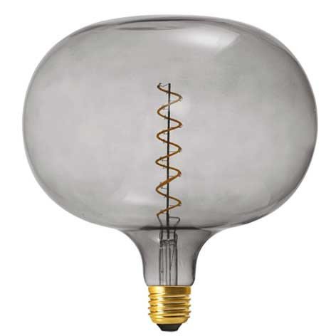 Ampoule Led forme jug, verre gris, 3300K, 150 lumen