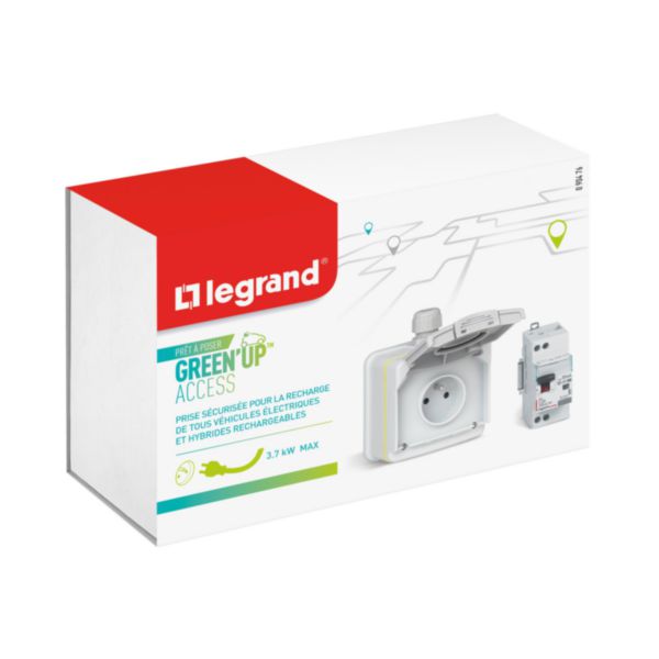 Prêt-à-poser Green’up Access pour véhicule électrique – borne de recharge – 090476 – Legrand
