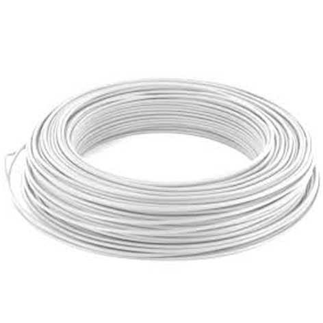Fil électrique rigide - HO7VU - 1,5mm² - Blanc - VU1,5B - Couronne de 100m