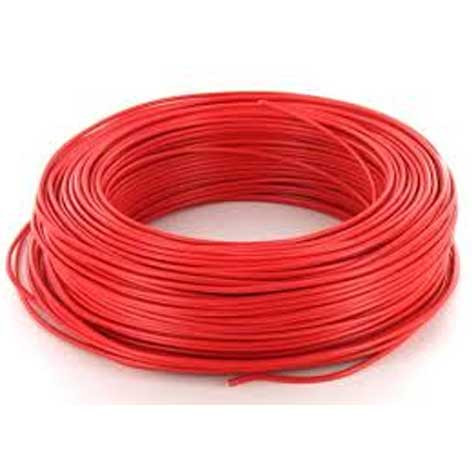 Fil électrique rigide - HO7VU - 1,5mm² - Rouge - VU1,5R - Couronne de 100m