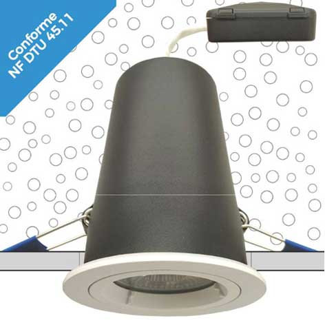 Pack Spot LED Mercure MBF cob Sharp 5,7W - 4000K - Dimmable - Noir - GU10 - 282036 - Aérospot