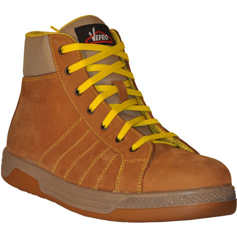 Chaussures de sécurité hautes cuir nubuc - Beige - Taille 44 - KOUR44 - Vepro