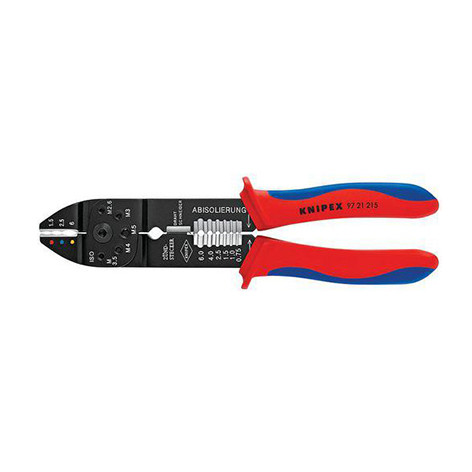 Pince à sertir pour câble de 0.75 à 6mm - 9721215SB - Knipex - Mon