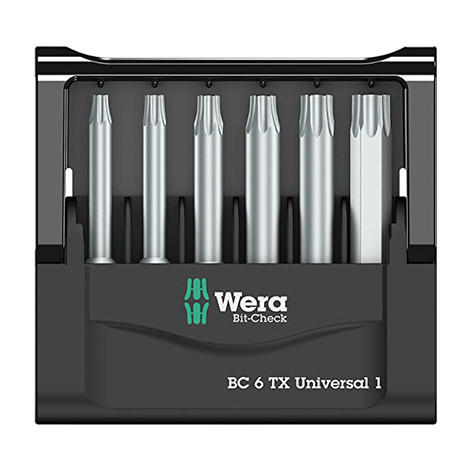 Jeu 6 embouts TORX 50mm Bit-check 6 TX Universal 1 SB – 05073637001 – Wera