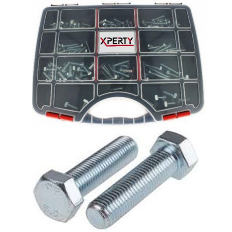 Coffret de vis à métaux - Acier zingué - Tête cylindrique - 172 pièces - XPE0461727 - Xperty