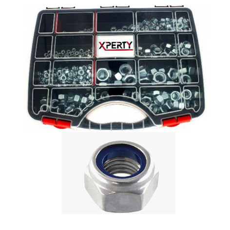 Coffret d'écrous indesserrables - Inox - 575 pièces - XPE0461987 - Xperty
