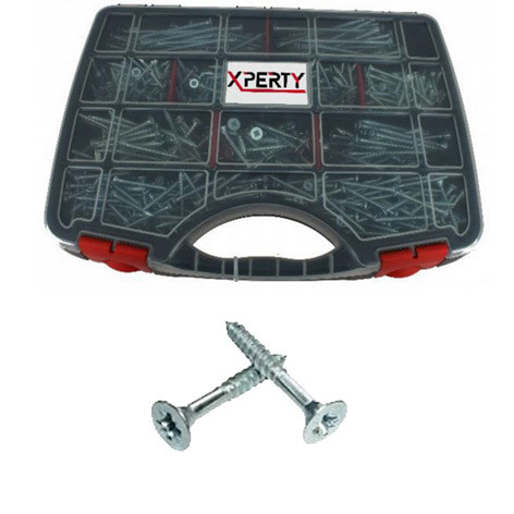 Coffret de vis agglomérées - Inox - 750 pièces - XPE0461871 - Xperty