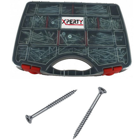 Coffret de vis agglomérées - Inox - Tête fraisée - 750 pièces - XPE0461888 - Xperty