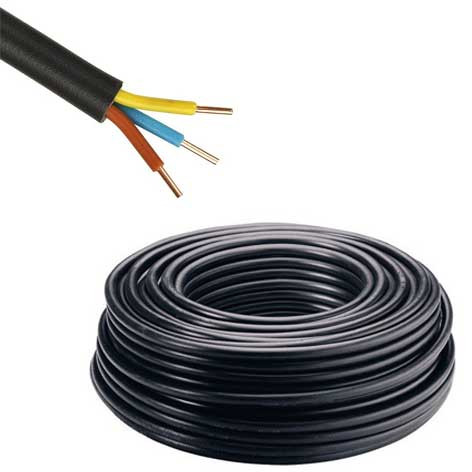 Câble électrique – RO2V / R2V – 3G 1,5mm² – Couronne de 50m