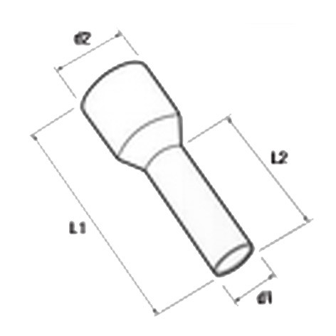 Embout de câblage préisolé - pour fil souple 6mm2 - par sachet de