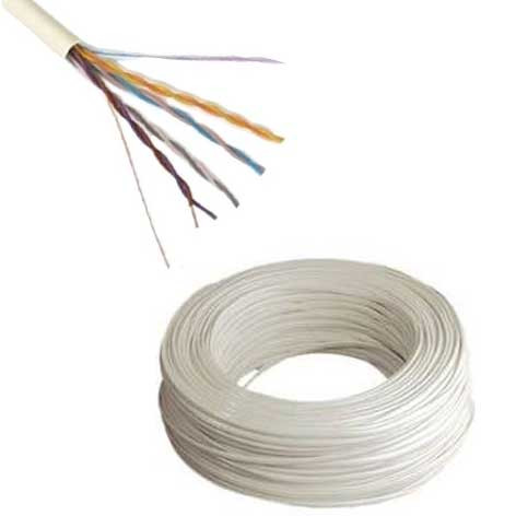 Cable Téléphonique série 298 /4 paires couleur ivoire couronne de 100 Mètres