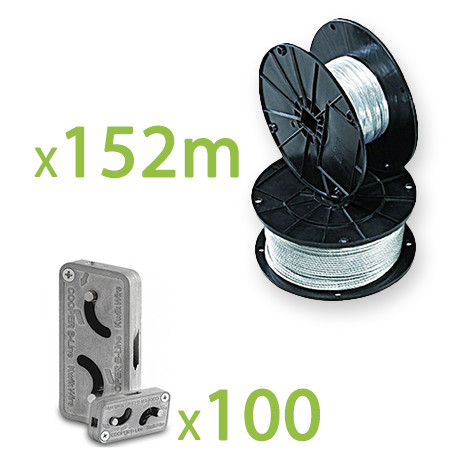 Kit 100x BKC100 avec 152m câblette de suspension - 78205140749 - Capri
