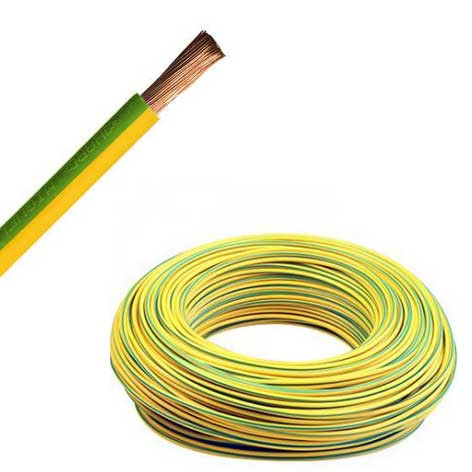 Cordon de 50cm de 16mm² souple Vert jaune + Embout pour parafoudre -  ELECdirect Vente Matériel Électrique