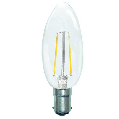 Ampoule flamme à filament Led - Ba15d - 1,8W - 2700K - 80100035107 - Bailey