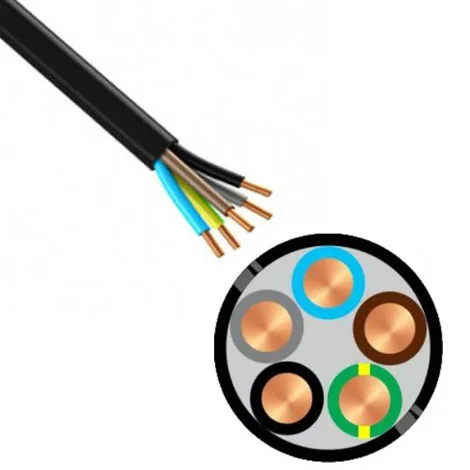 Câble électrique - RO2V / R2V - 5G - 1,5 mm2 - Au mètre - RO2V5G1,5