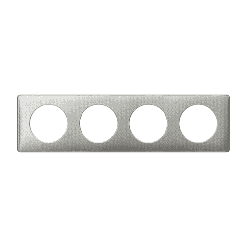Plaque de finition Metal 4 postes - Céliane - Legrand