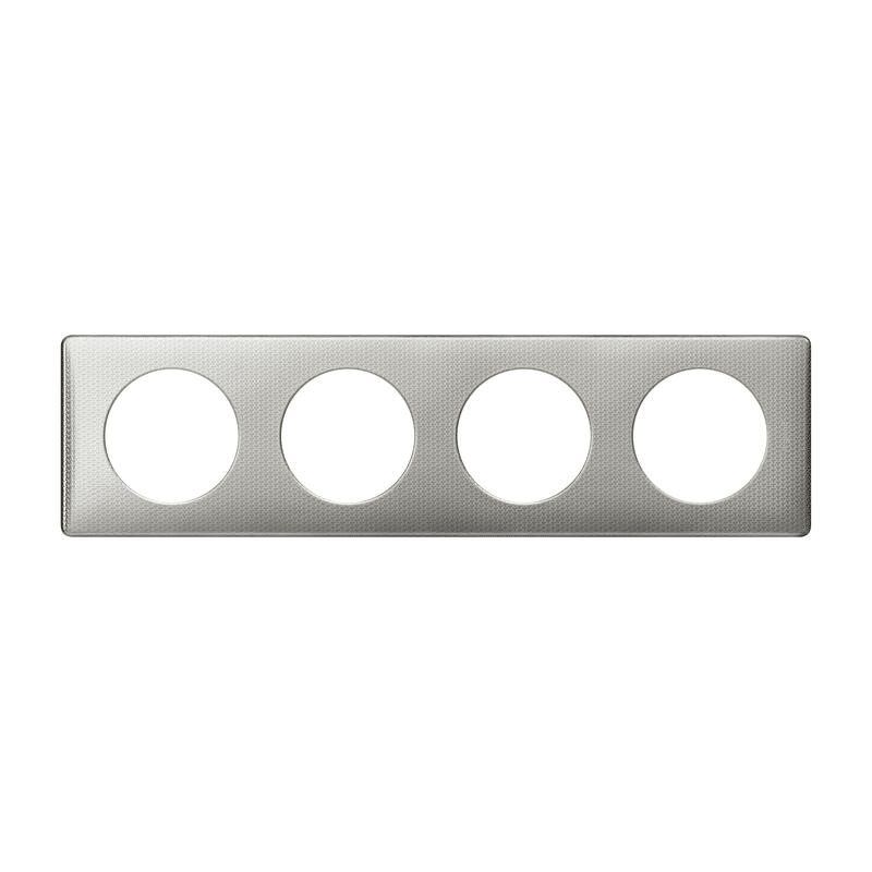Plaque de finition Metal 4 postes – Céliane – Legrand