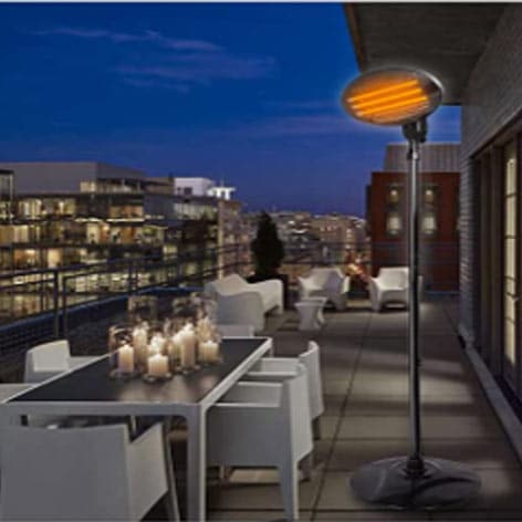 Chauffage de terrasse sur pied