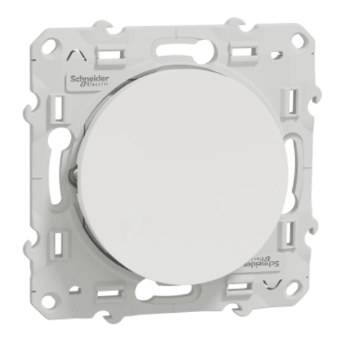 Bouton poussoir lumineux -10A – Blanc – S520276 – Odace – Schneider