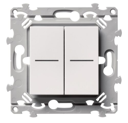 Double poussoir Inverseur - Avec témoin - 1O+1F - Essensya - Hager