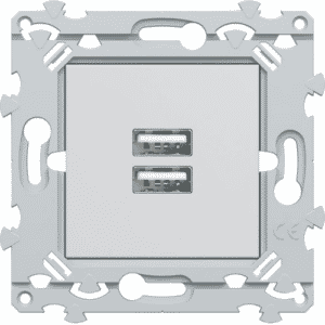 Prise USB - 1 poste - Double - Essensya - WE112 - Hager
