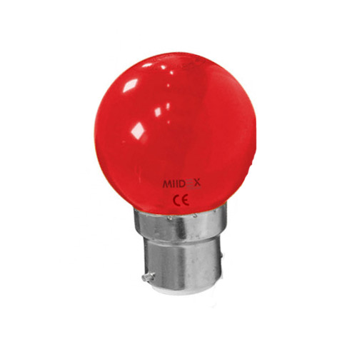 Ampoule LED rouge B22 1W – 7642 – Miidex Lighting