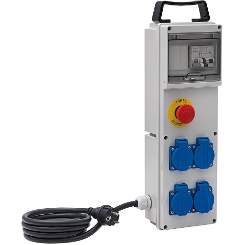 1154911 Coffret mobile de chantier électrique 4x2P+T Brennenstuhl