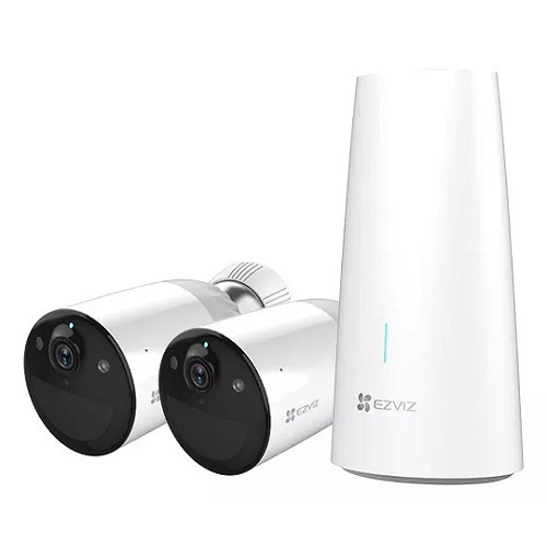 Kit 2 caméras de sécurité extérieure Full HD à batterie Wi-Fi IP66  Blanc –  306500133 – Ezviz