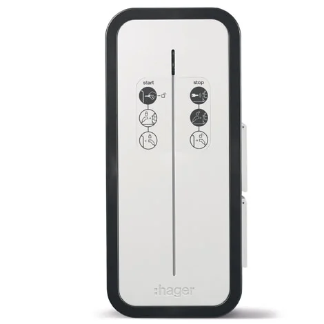 Borne de recharge Witty Start avec clé IP55 - XEV1K07T2TPFR - Hager