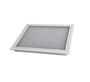 Grille de reprise porte-filtre aluminium blanc 500 x 400 mm – GRAB500X400 – BAILLINDUSTRIE