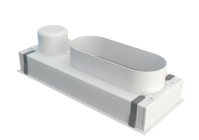 Plénum en ABS pour grille de soufflage de 400 x150 mm