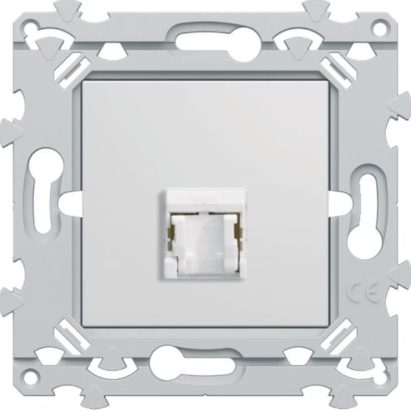 Prise RJ45 Essensya CAT.6 FTP simple Pure Blanc – WE224 – Hager