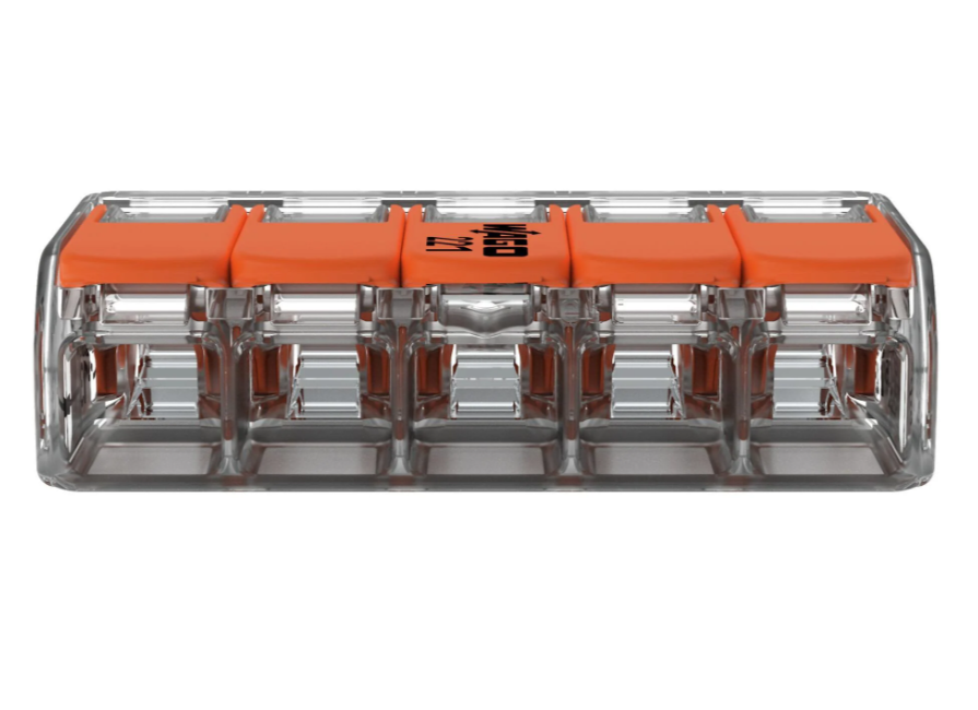 EXODA 10x Support Pour Bornes Type 221-615 Jusqu'à 6mm² - Kit Fixation Électrique 5 Pôles
