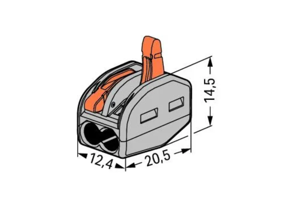 Lot De 50 Bornes à Levier Wago Série 222 – 2/3/5 Entrées, 0.08-4 Mm², 400V 32A, Connexions Rapides