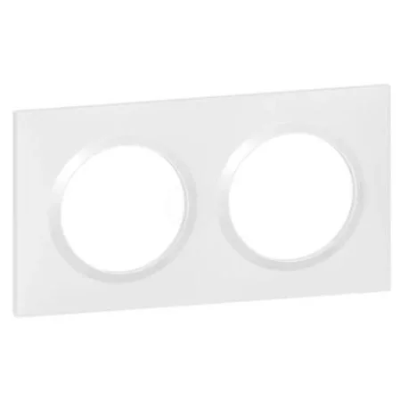 Plaque de finition carrée - 2 postes - Blanc - Dooxie - 600802 - Legrand
