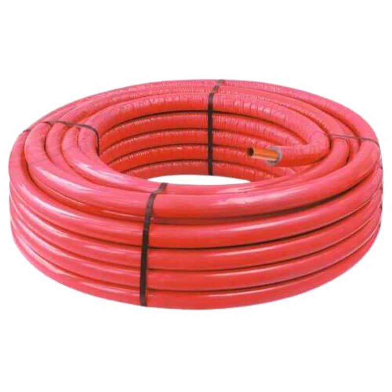 Tube PER-B pré-gainé isolé Ø10x12mm – Rouge – Couronne 100m – NF – 130-12-100S – Ayor