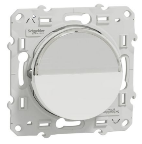 Odace - poussoir avec porte-étiquette - blanc S520266