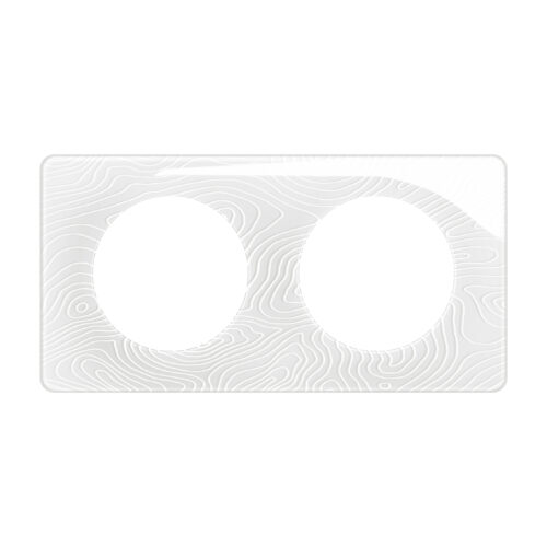 Plaque de finition - 2 Postes - Blanc relief - Céliane - CP0602 - Legrand