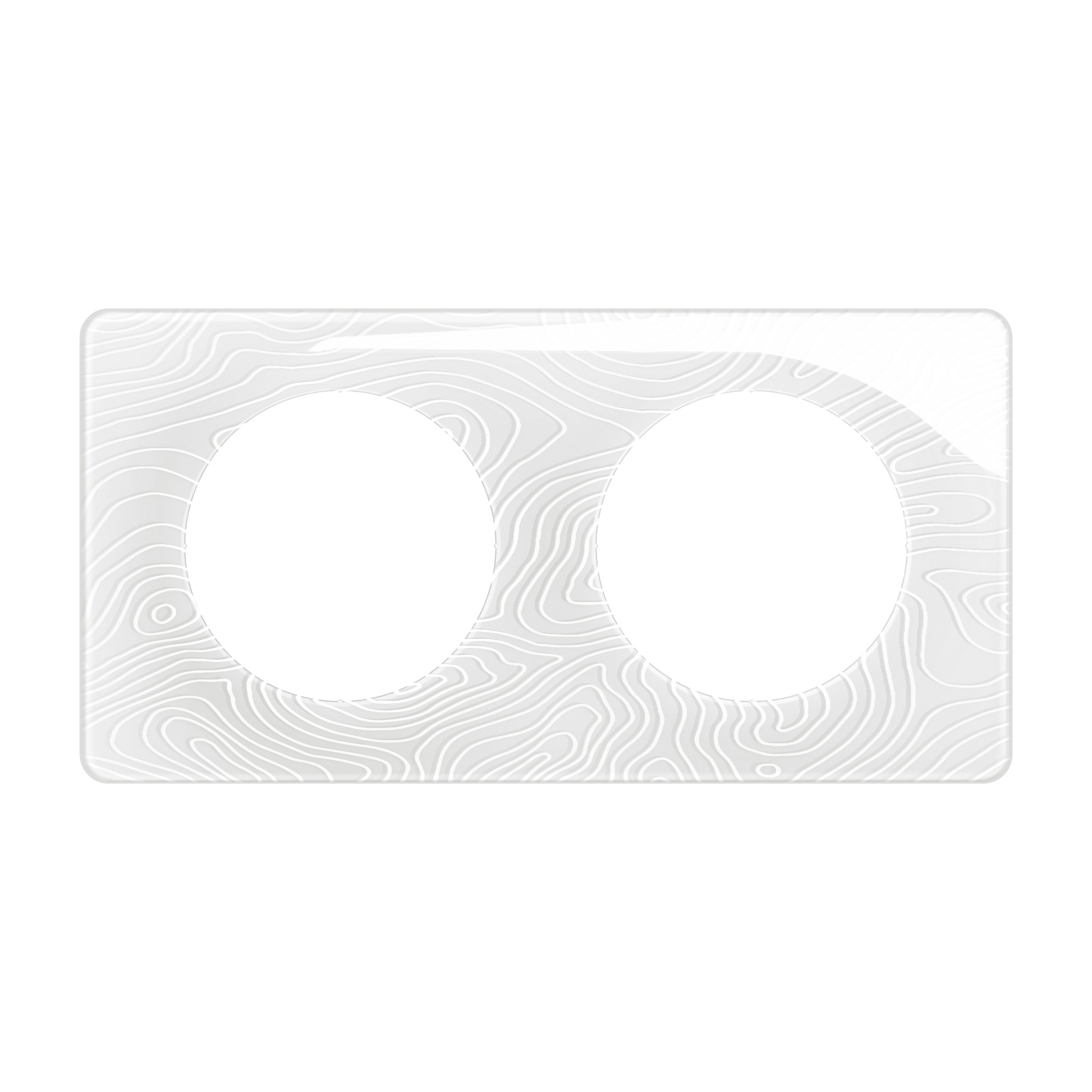 Plaque de finition – 2 Postes – Blanc relief – Céliane – CP0602 – Legrand