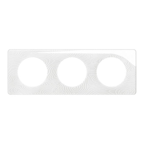 Plaque de finition - 3 Postes - Blanc relief - Céliane - CP0603 - Legrand