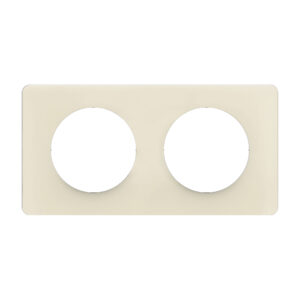 Plaque de finition - 2 Postes - Blanc Amande - Céliane - CP1102 - Legrand