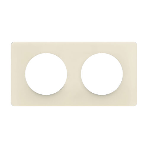 Plaque de finition - 2 Postes - Blanc Amande - Céliane - CP1102 - Legrand