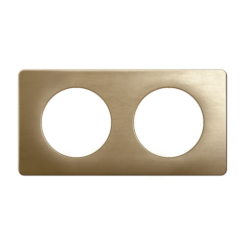 Plaque de finition - 2 Postes - Bronze Satiné - Céliane - CP1602 - Legrand